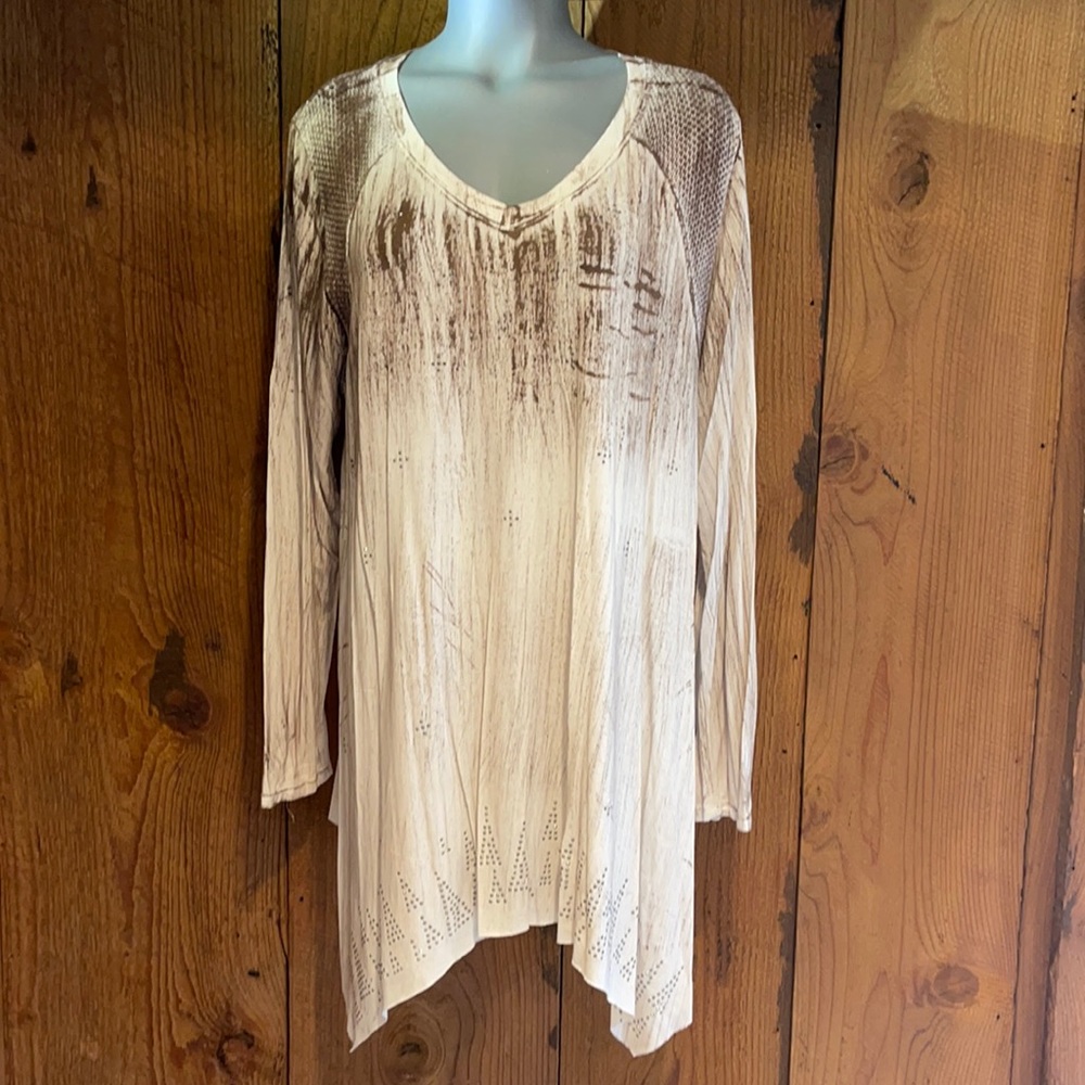 New VOCAL tunic WESTERN shirt plus 1X-3X bling